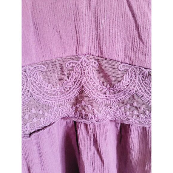 Torrid 2 Cami‎ Top Purple Babydoll Sleeveless Lined Chest Lace Waist & Neckline - Picture 3 of 9